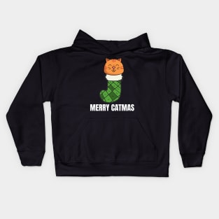 ChristmasCat Merry Catmas Kids Hoodie